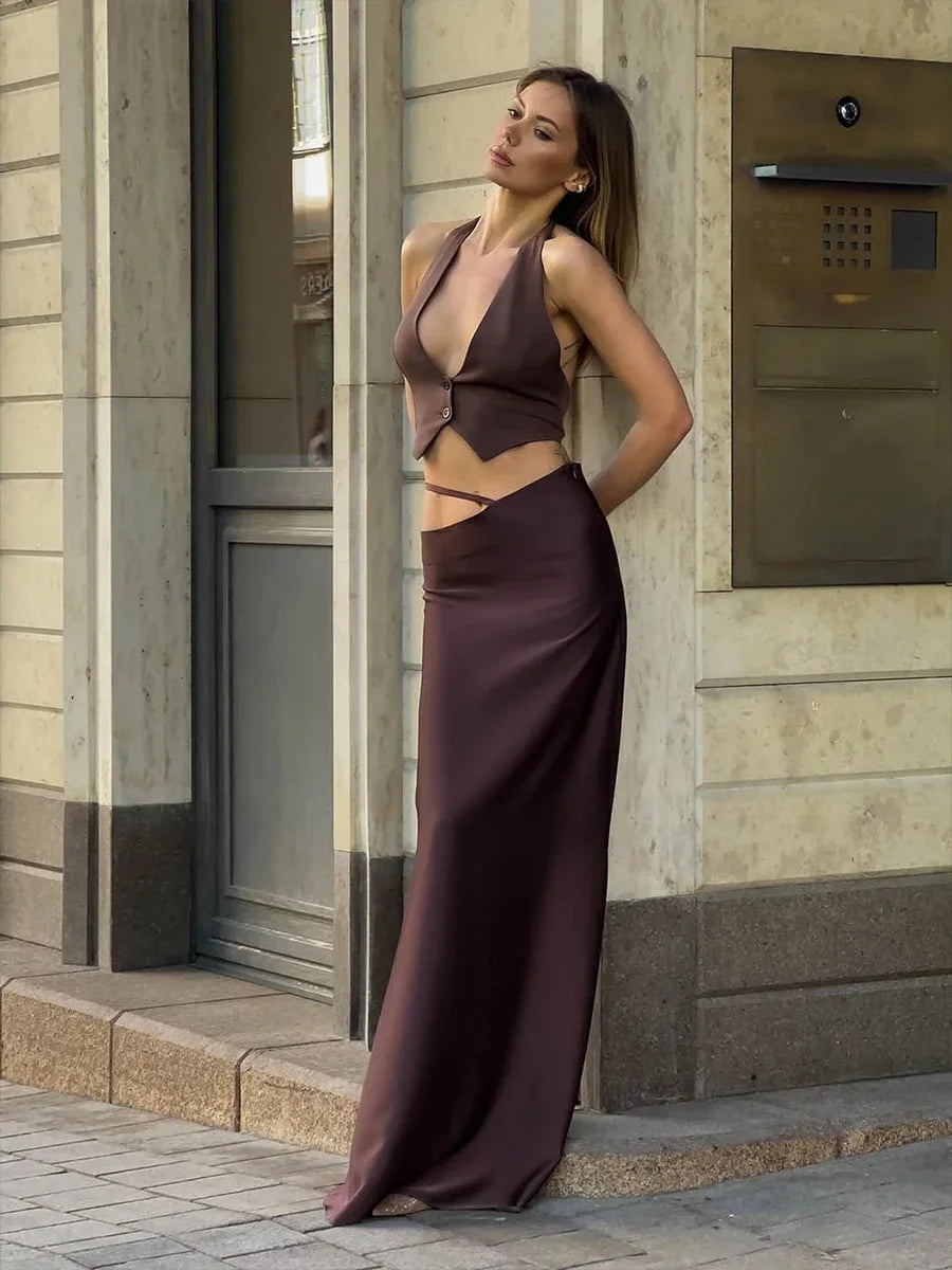 SOHO Lace Backless Set