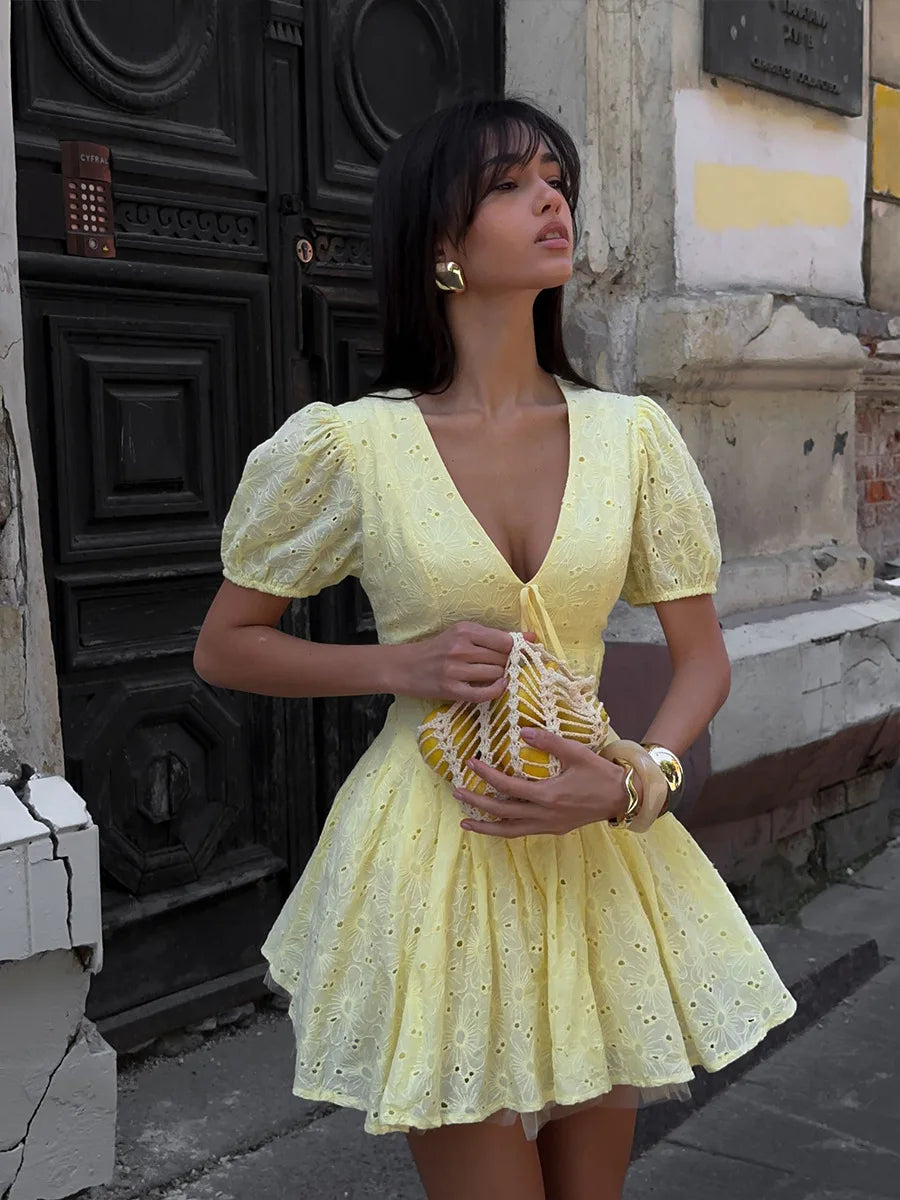 SOHO Summer Cotton Embroidered Dress