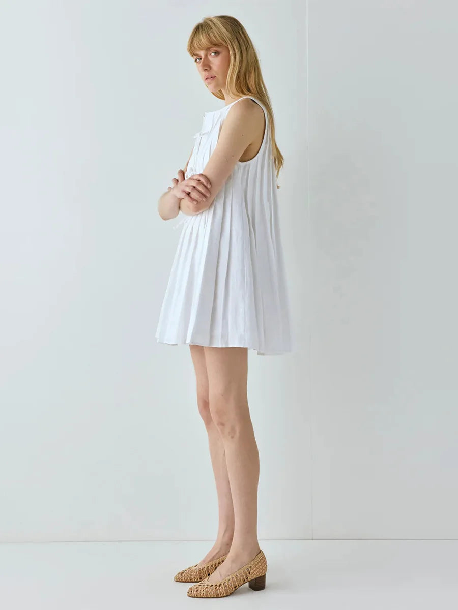 SOHO Summer Pleated Mini Dress (2)