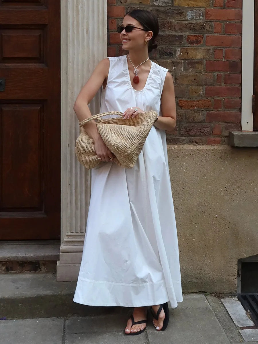 SOHO Summer Cotton Sleeveless Maxi Dress