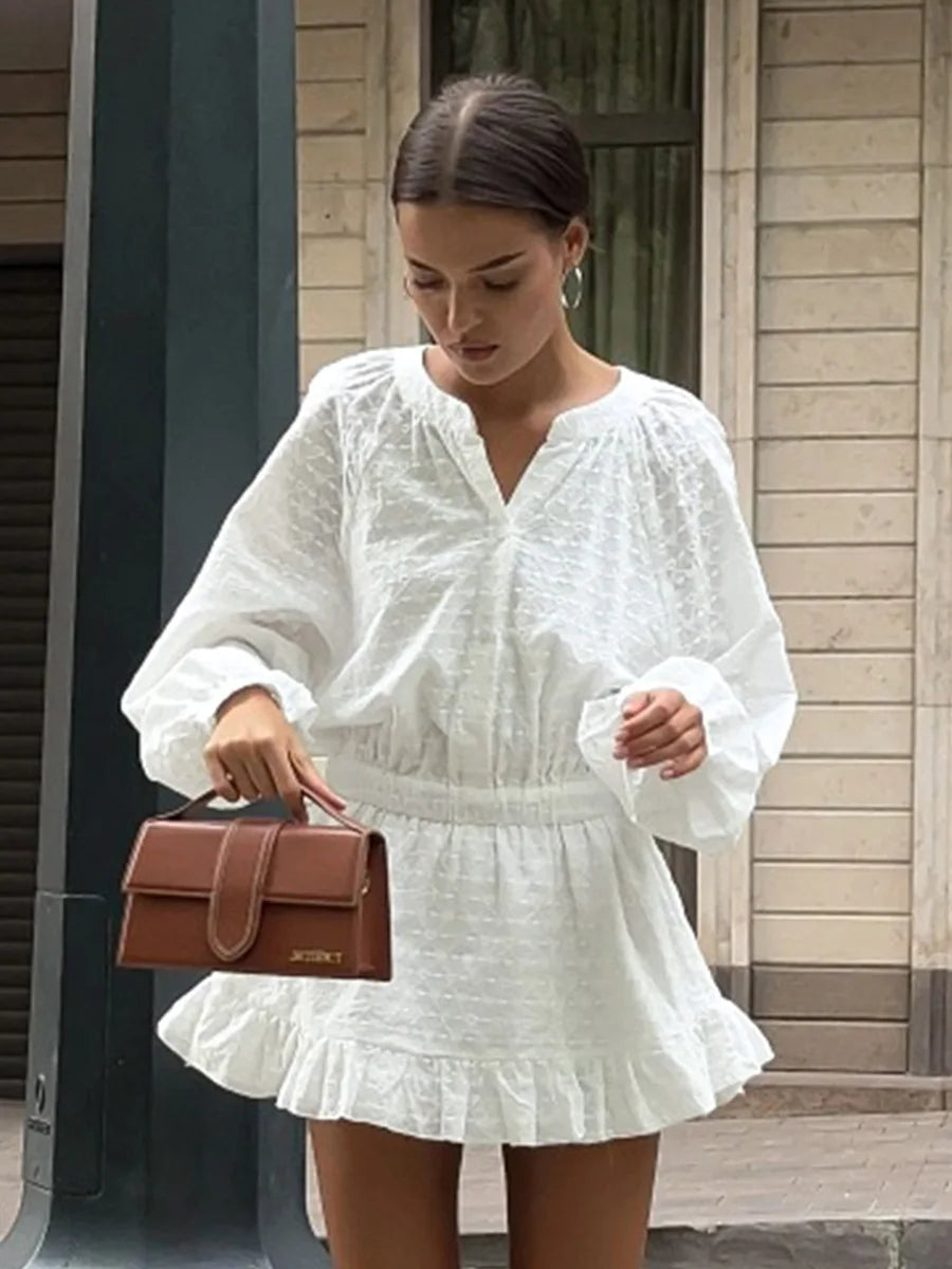SOHO Spring Cotton Embroidered Dress