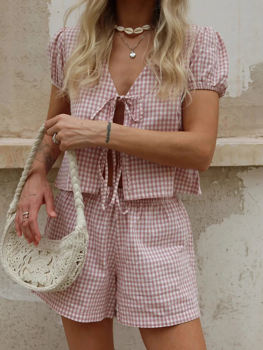 SOHO Summer Lace Short Sleeve Set