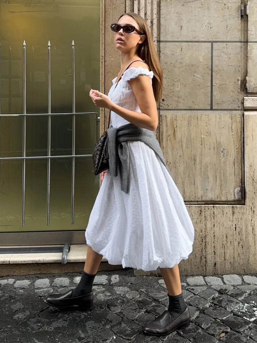 SOHO Summer Off-Shoulder Maxi Dress