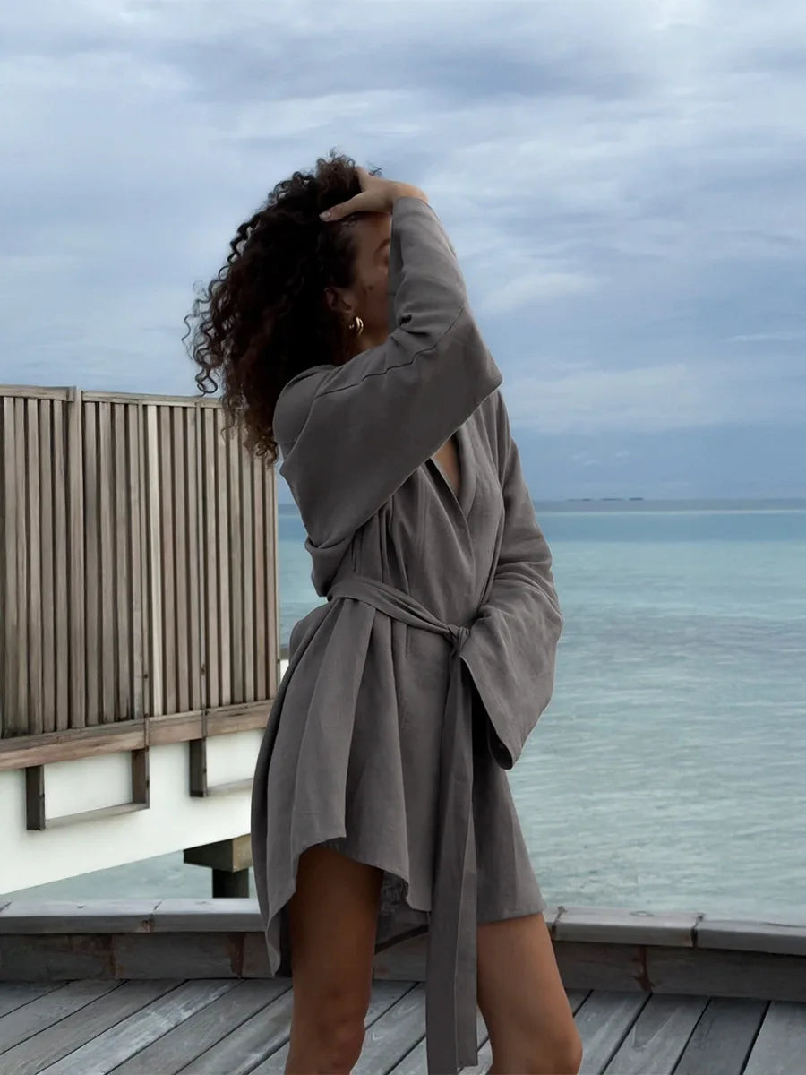 SOHO Autumn Cotton Long Sleeve Dress