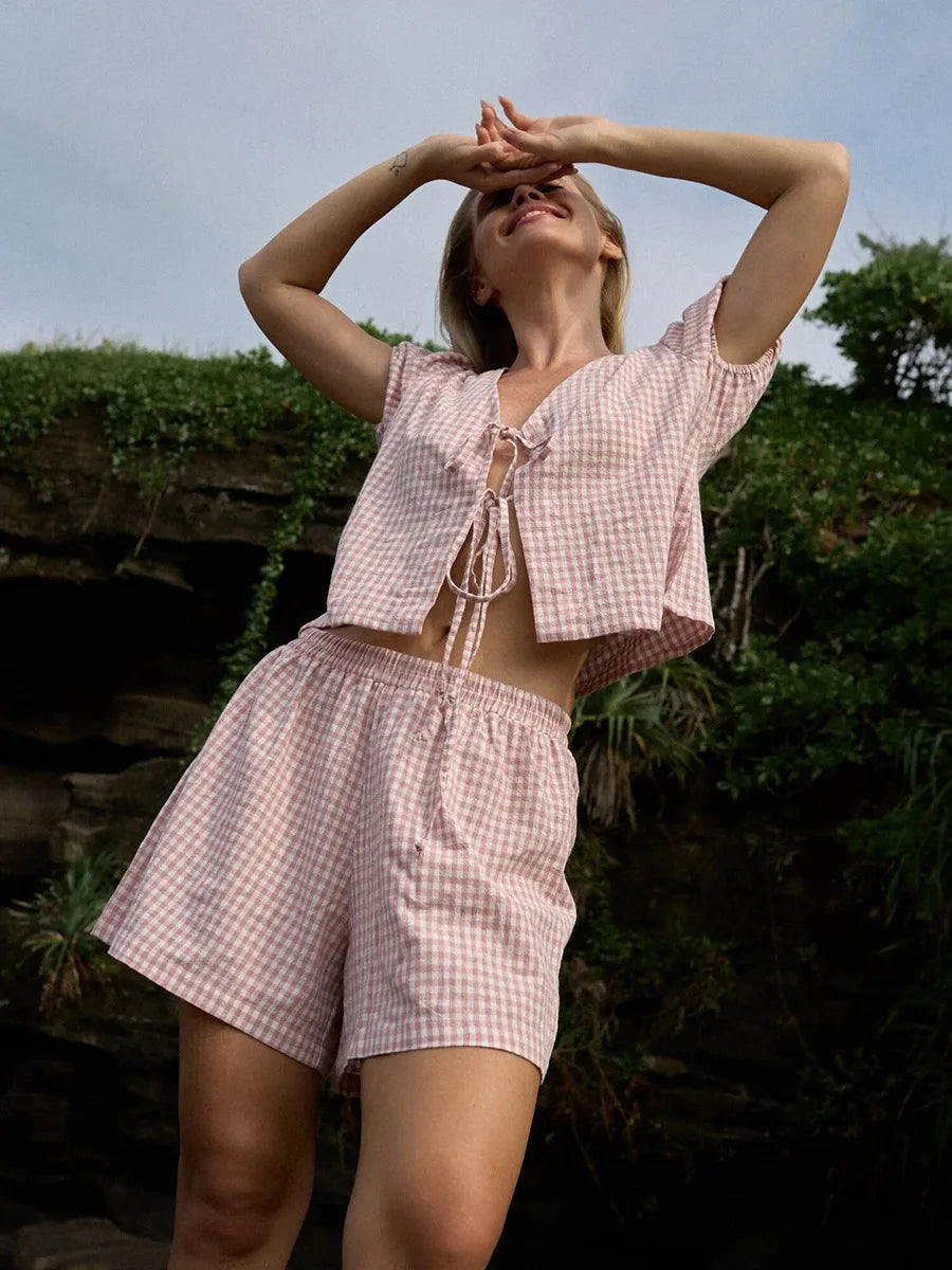 SOHO Summer Lace Short Sleeve Set