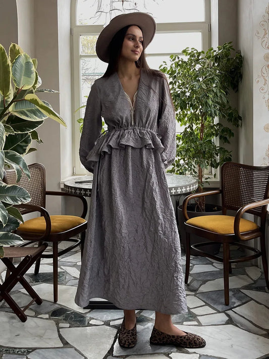 SOHO Spring Lace Pleated Dress