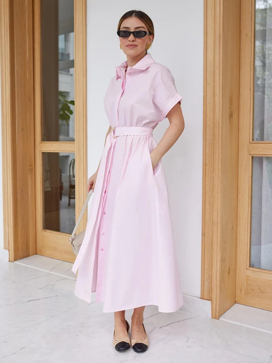 SOHO Summer Cotton Short Sleeve Dress