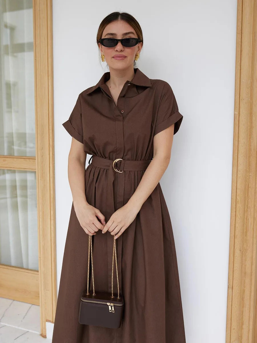 SOHO Summer Cotton Short Sleeve Dress