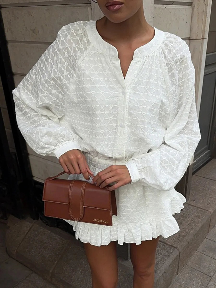 SOHO Spring Cotton Embroidered Dress