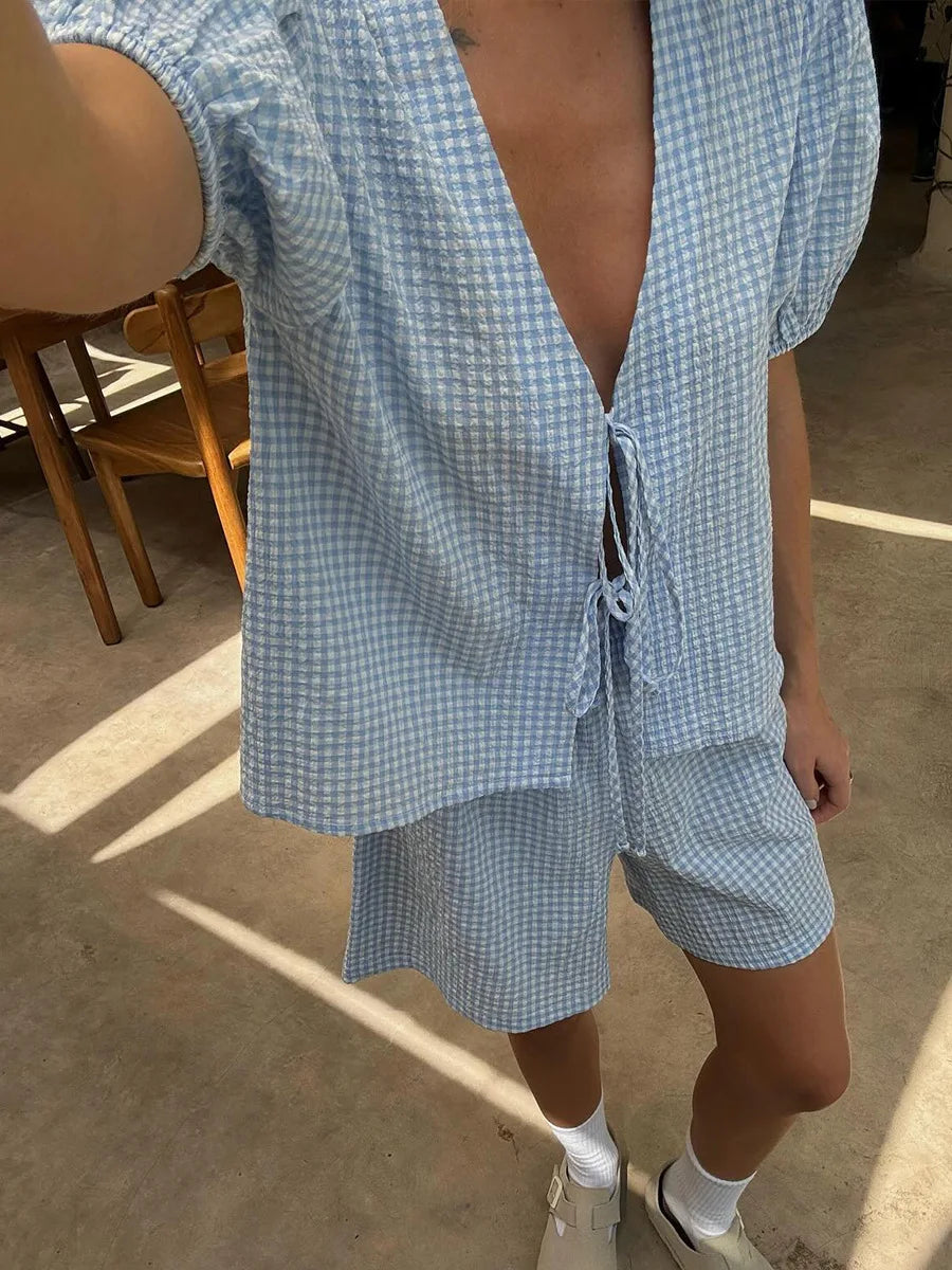 SOHO Summer Lace Short Sleeve Set