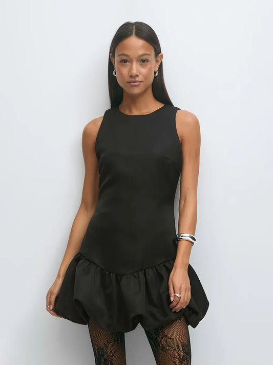 SOHO Summer Sleeveless Mini Dress in Black