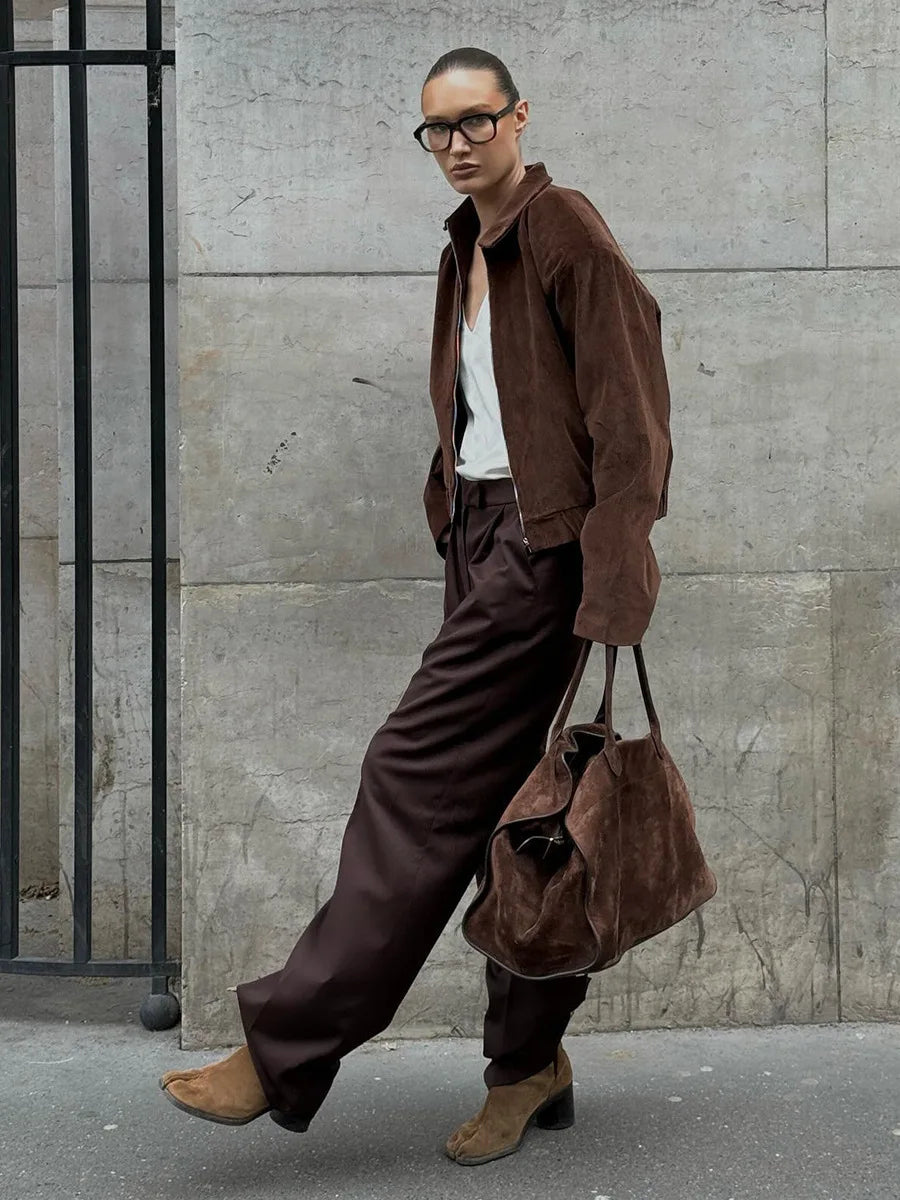 SOHO Autumn Cotton Jacket in Brown