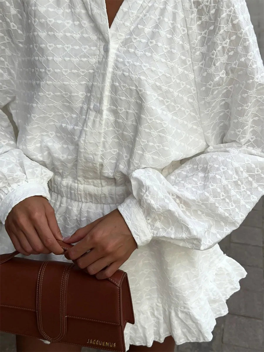 SOHO Spring Cotton Embroidered Dress