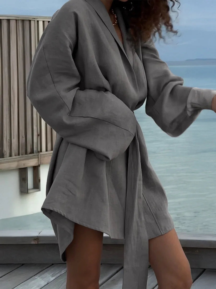 SOHO Autumn Cotton Long Sleeve Dress