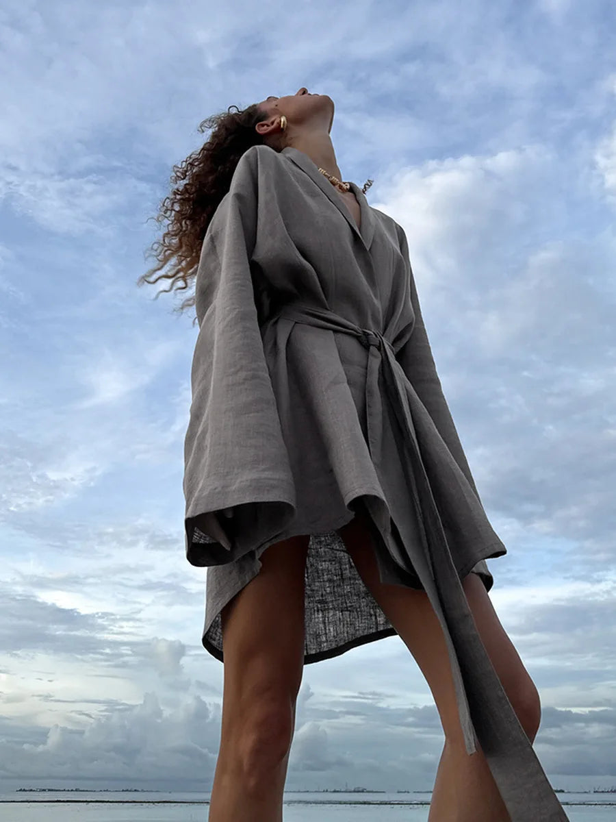 SOHO Autumn Cotton Long Sleeve Dress