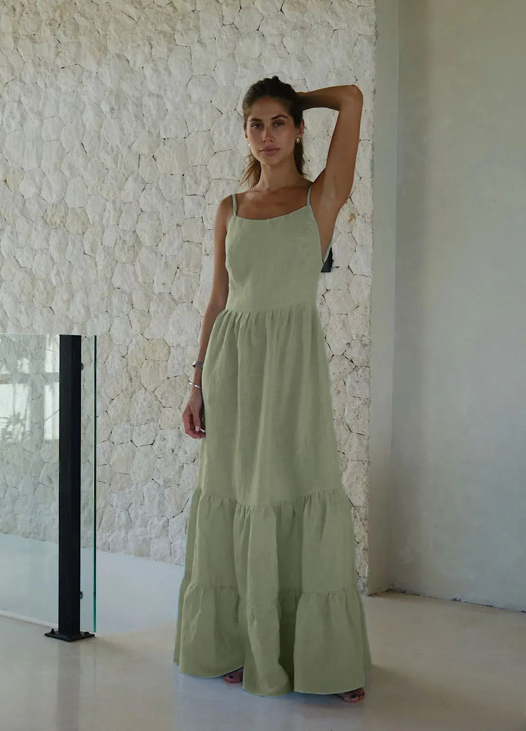 SOHO Spring Cotton Backless Dress