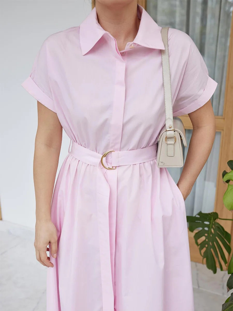 SOHO Summer Cotton Short Sleeve Dress