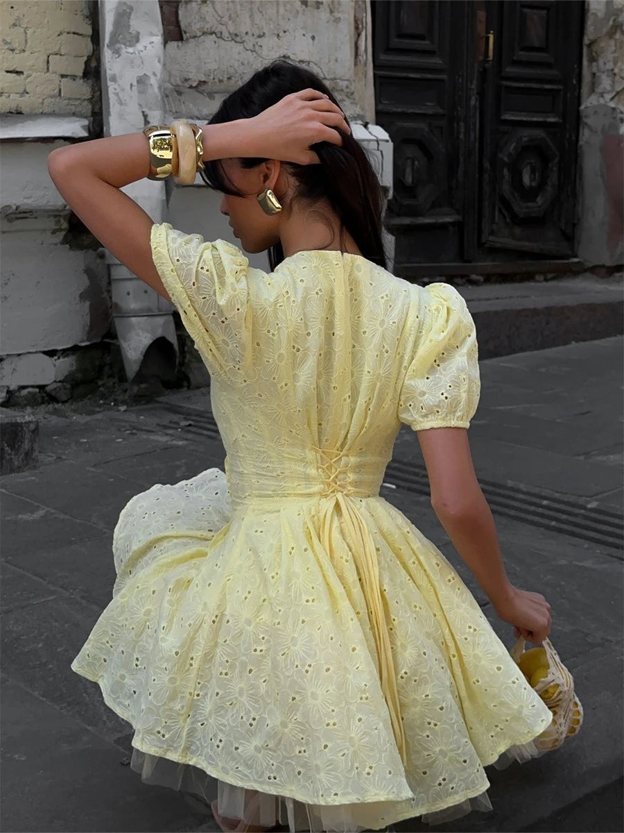 SOHO Summer Cotton Embroidered Dress