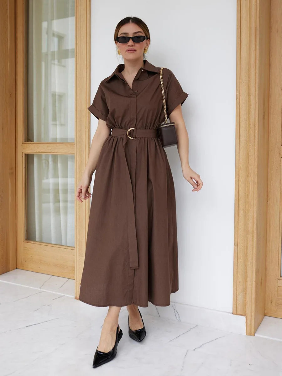 SOHO Summer Cotton Short Sleeve Dress