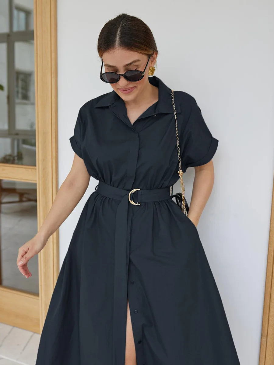 SOHO Summer Cotton Short Sleeve Dress