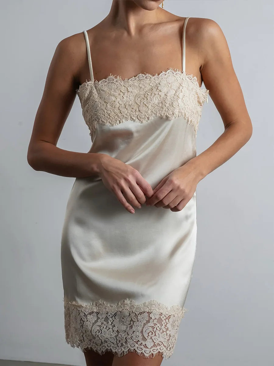 SOHO Summer Satin Sleeveless Mini Dress