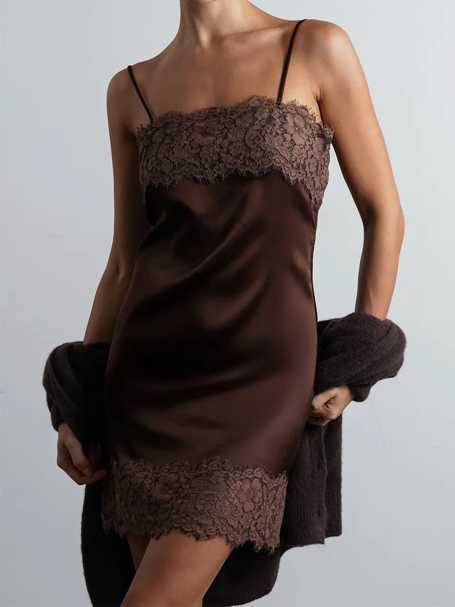 SOHO Summer Satin Sleeveless Mini Dress