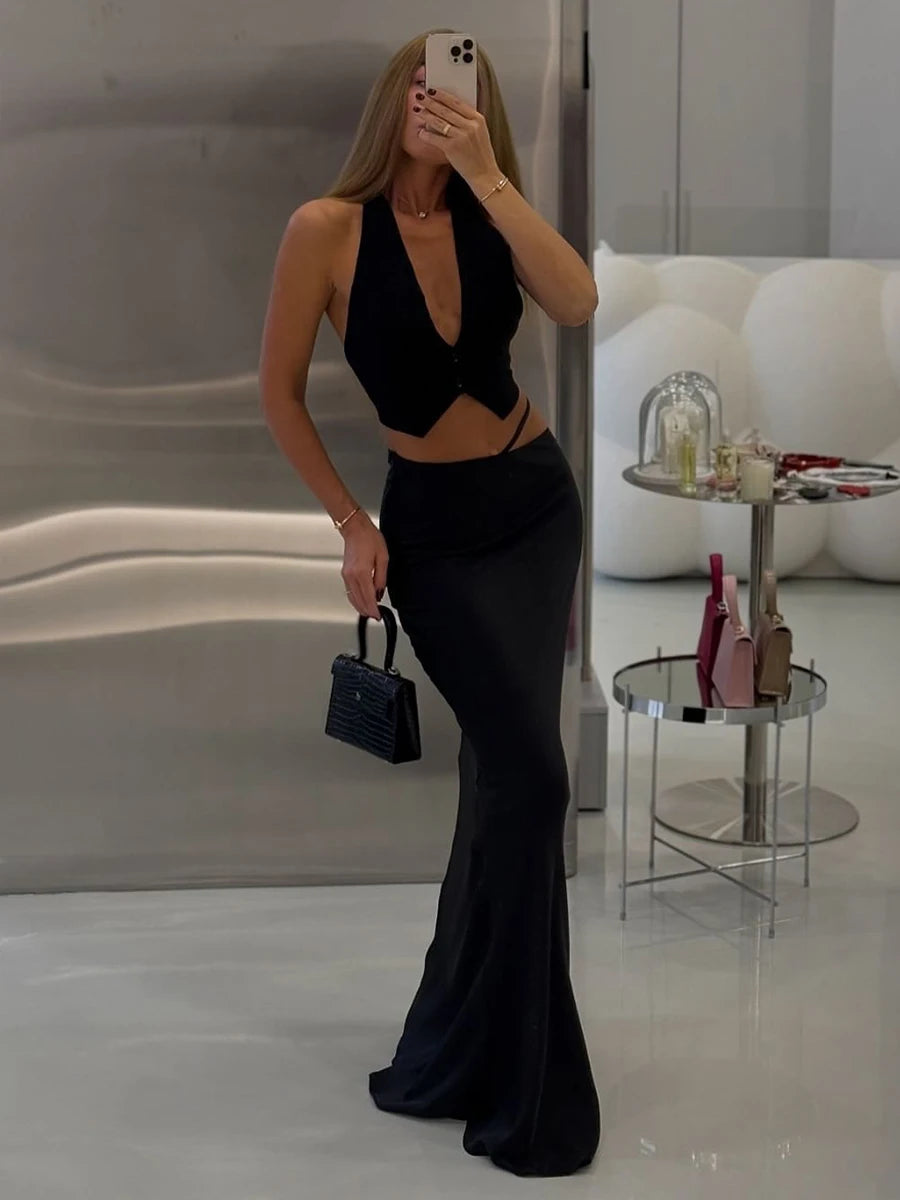 SOHO Lace Backless Set