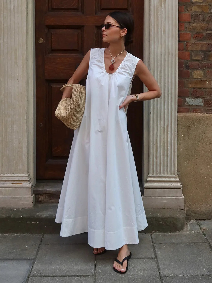 SOHO Summer Cotton Sleeveless Maxi Dress