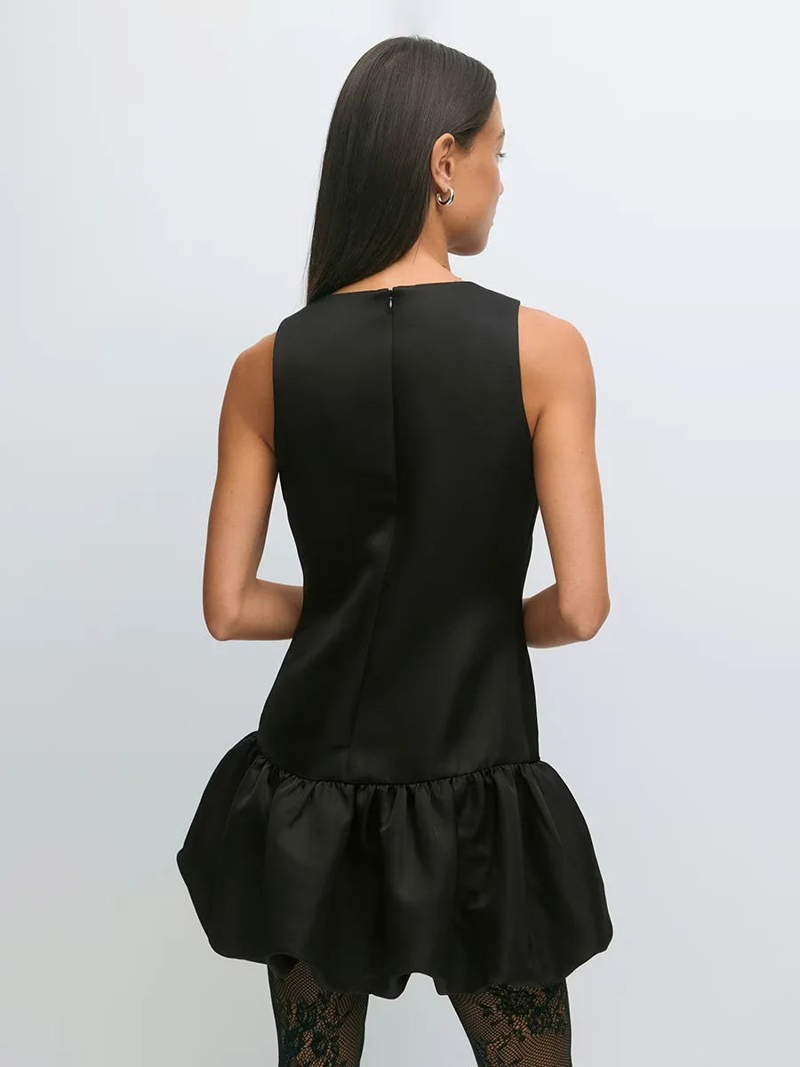 SOHO Summer Sleeveless Mini Dress in Black