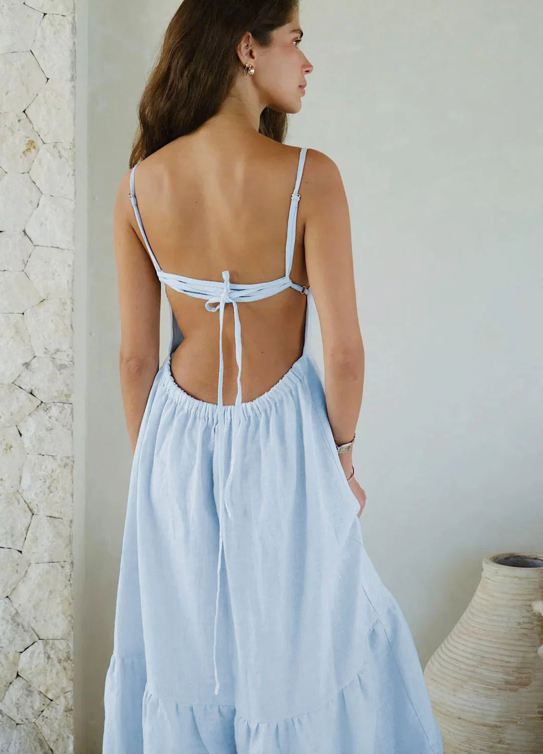SOHO Spring Cotton Backless Dress