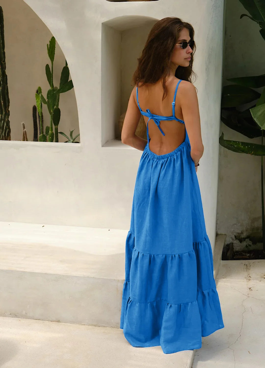 SOHO Spring Cotton Backless Dress