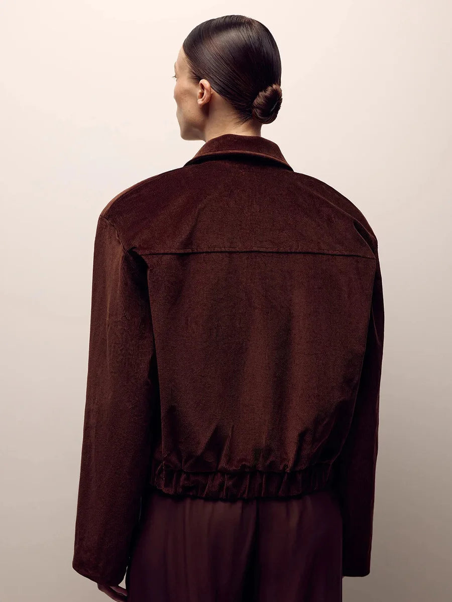 SOHO Autumn Cotton Jacket in Brown
