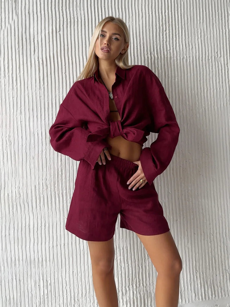 SOHO Summer Cotton Long Sleeve Set