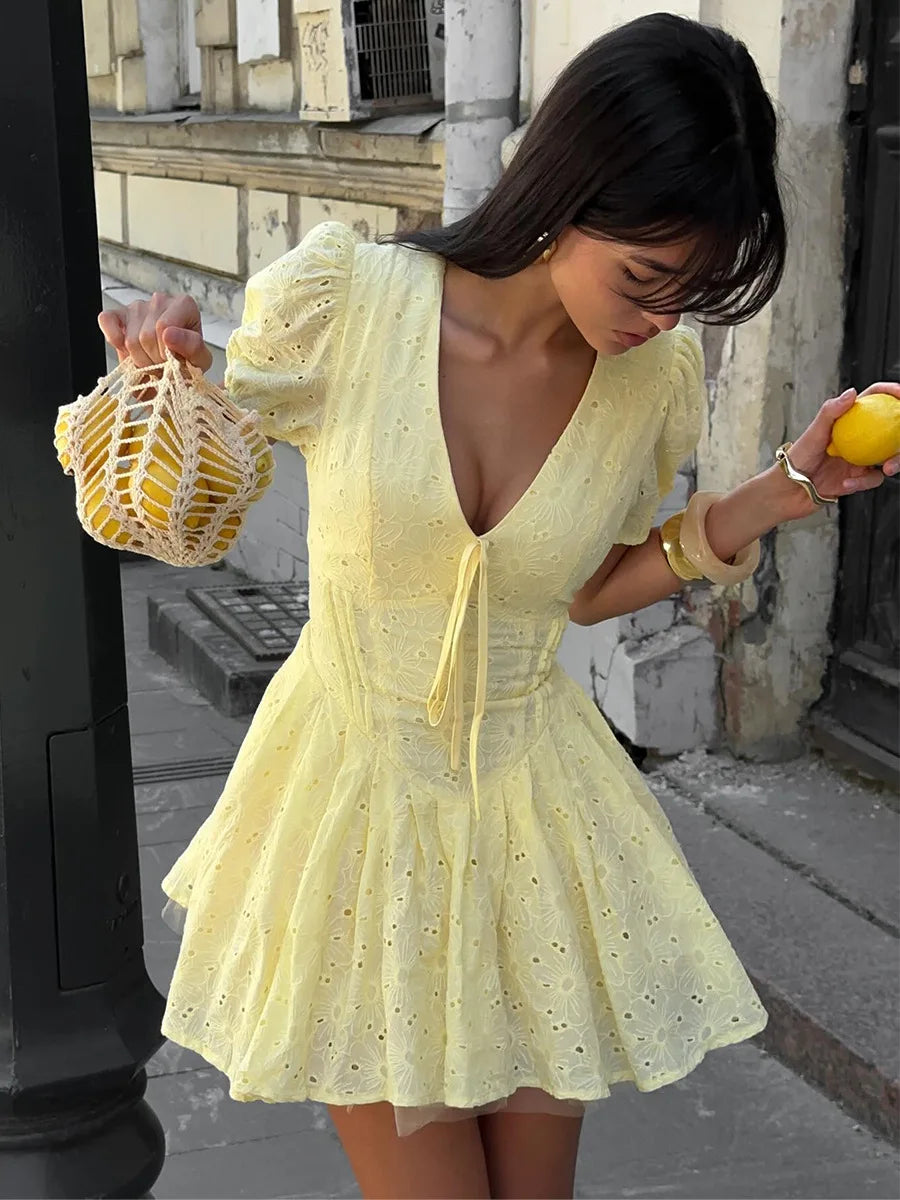 SOHO Summer Cotton Embroidered Dress