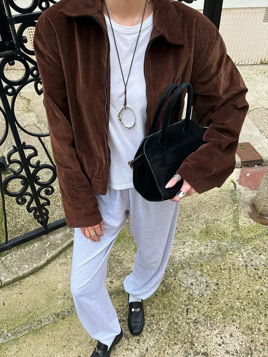 SOHO Autumn Cotton Jacket in Brown