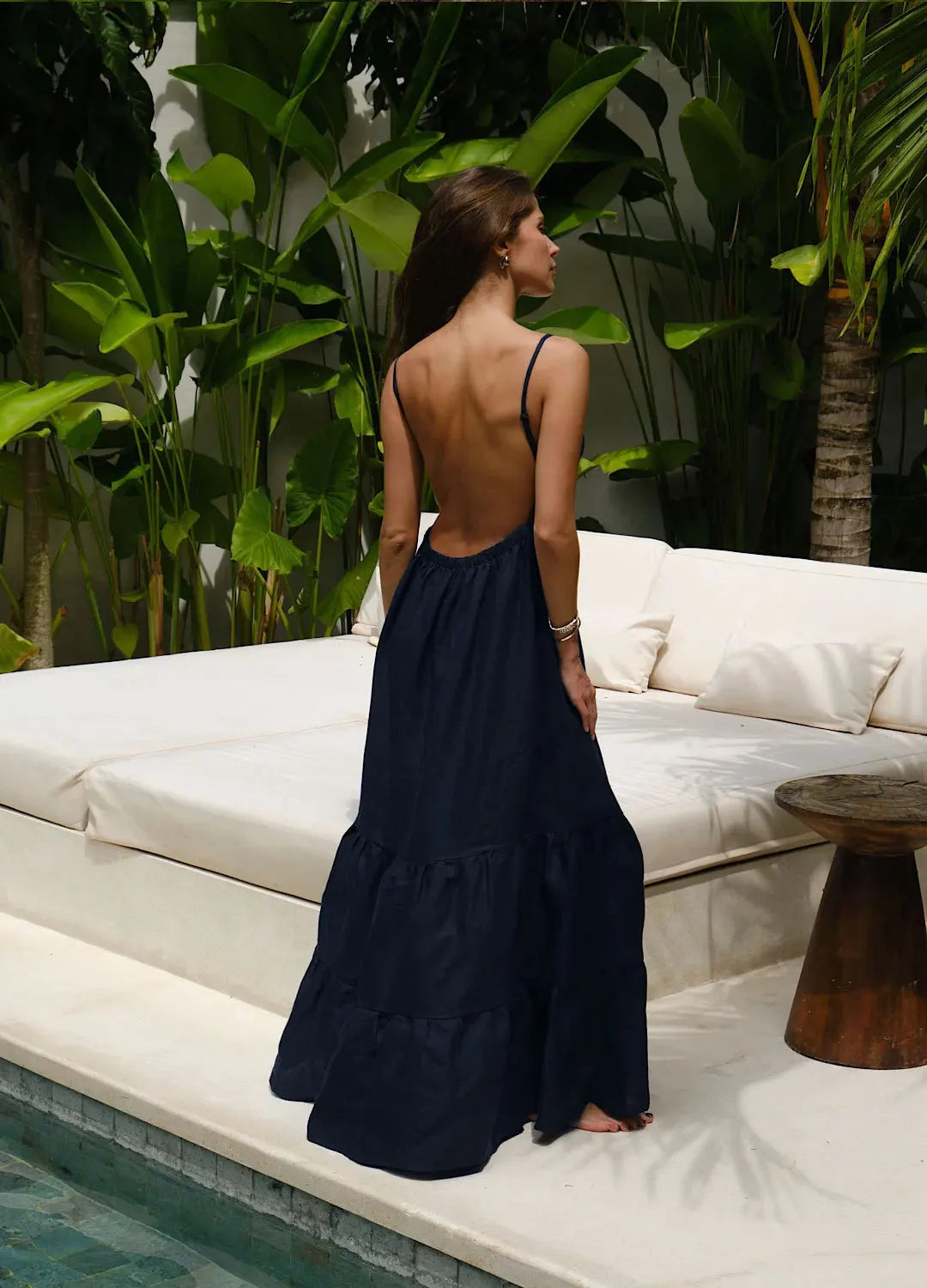 SOHO Spring Cotton Backless Dress