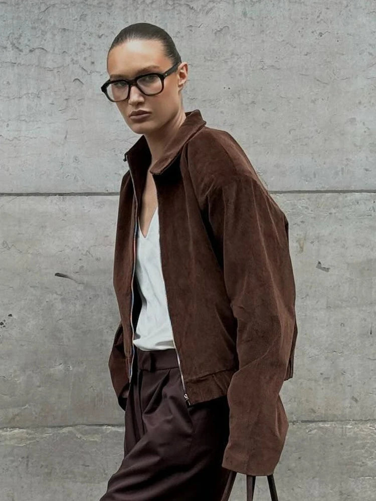 SOHO Autumn Cotton Jacket in Brown