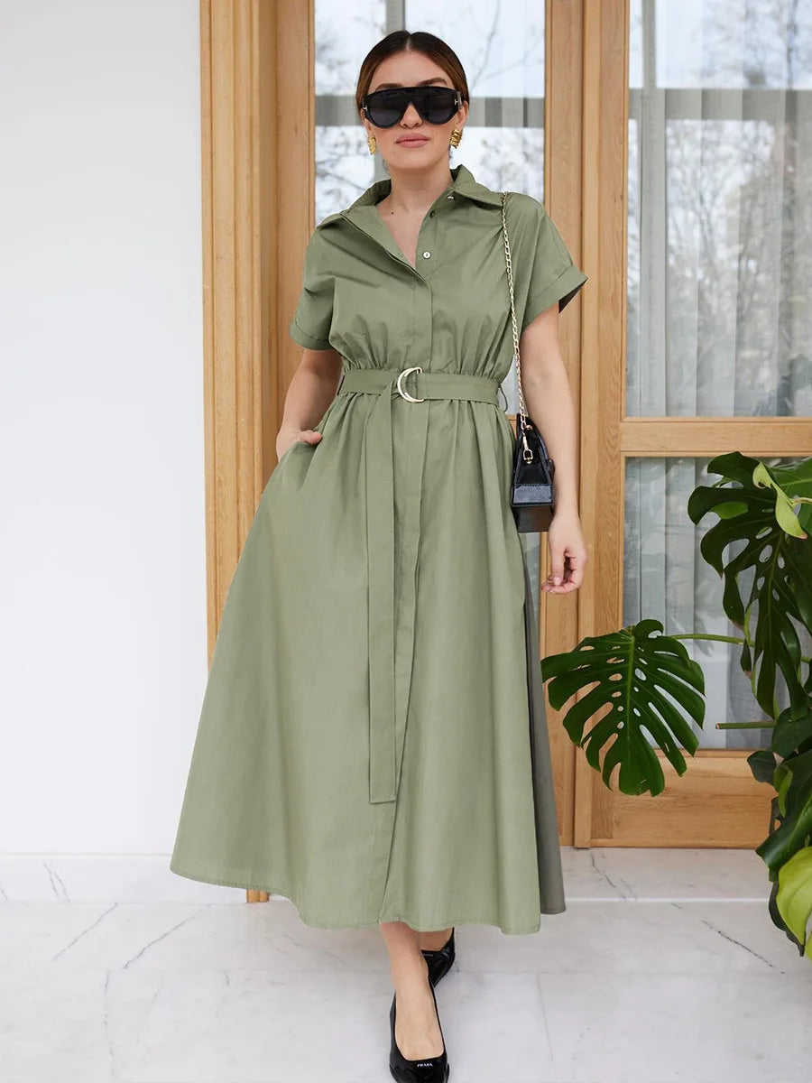 SOHO Summer Cotton Short Sleeve Dress