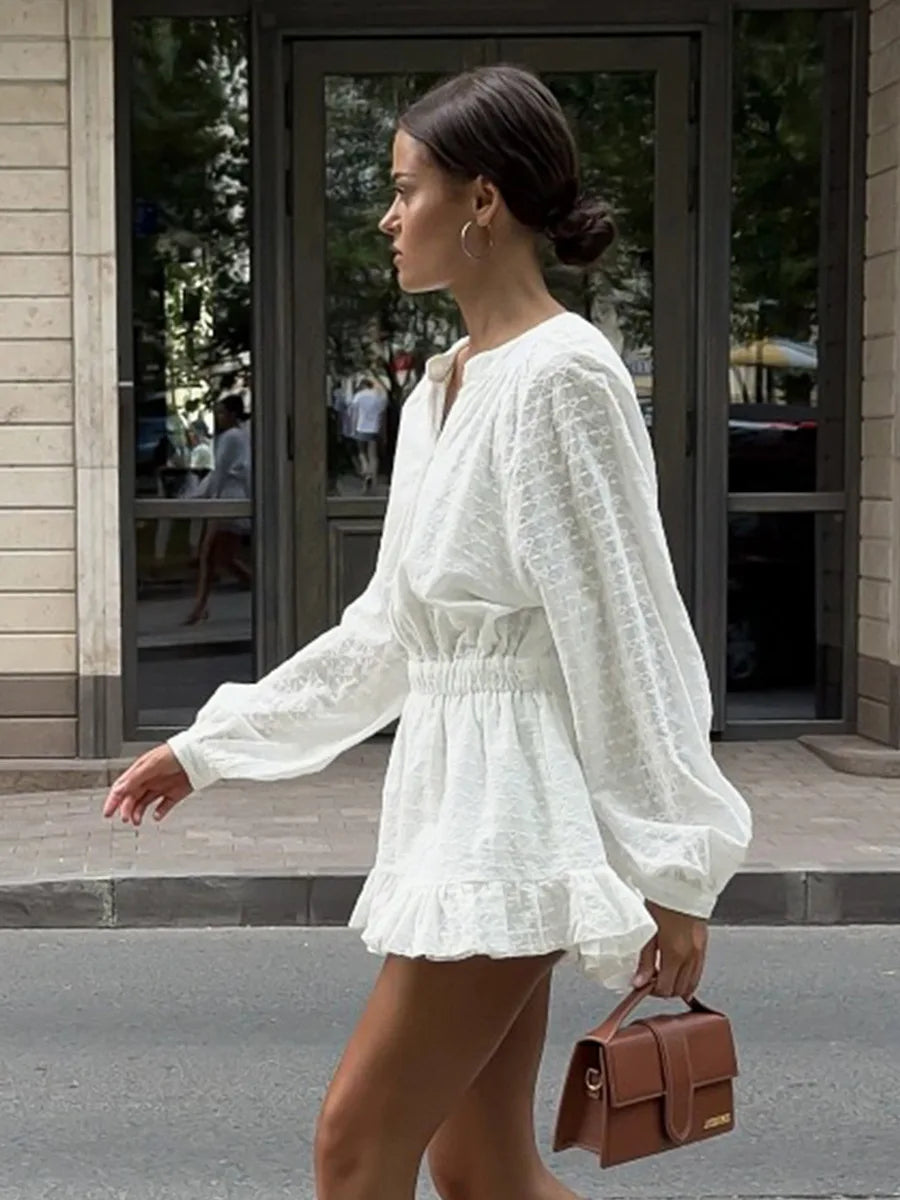 SOHO Spring Cotton Embroidered Dress