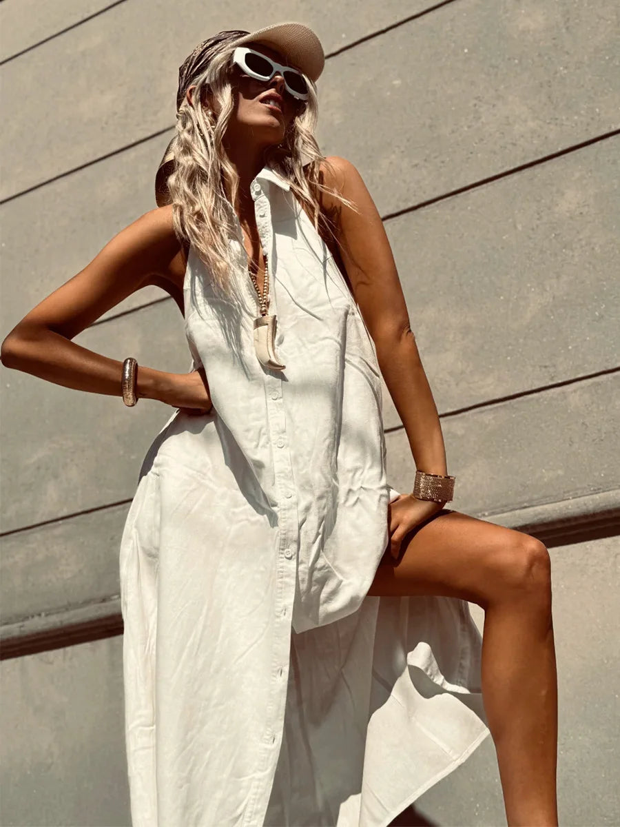 SOHO Spring Cotton Sleeveless Dress