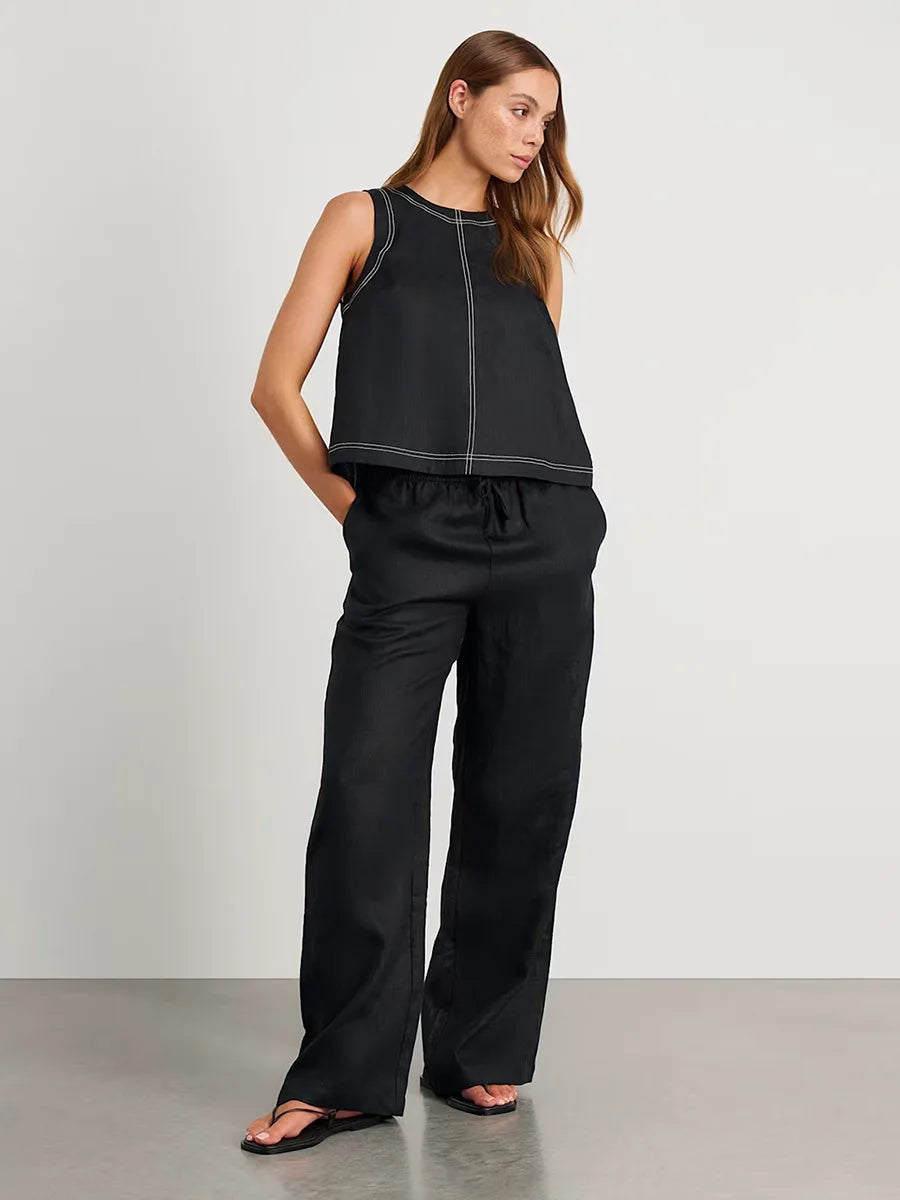 SOHO Spring Cotton Sleeveless Set