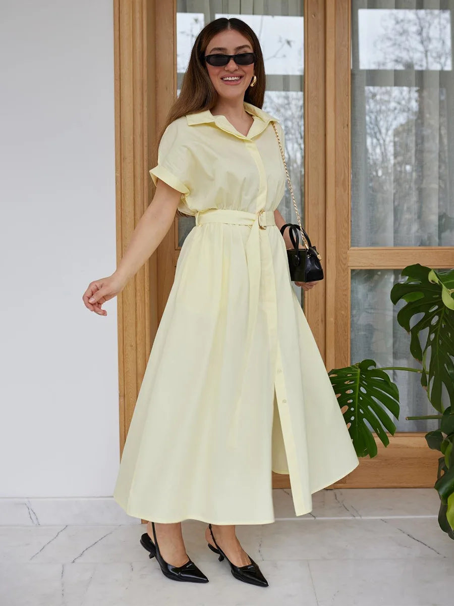 SOHO Summer Cotton Short Sleeve Dress