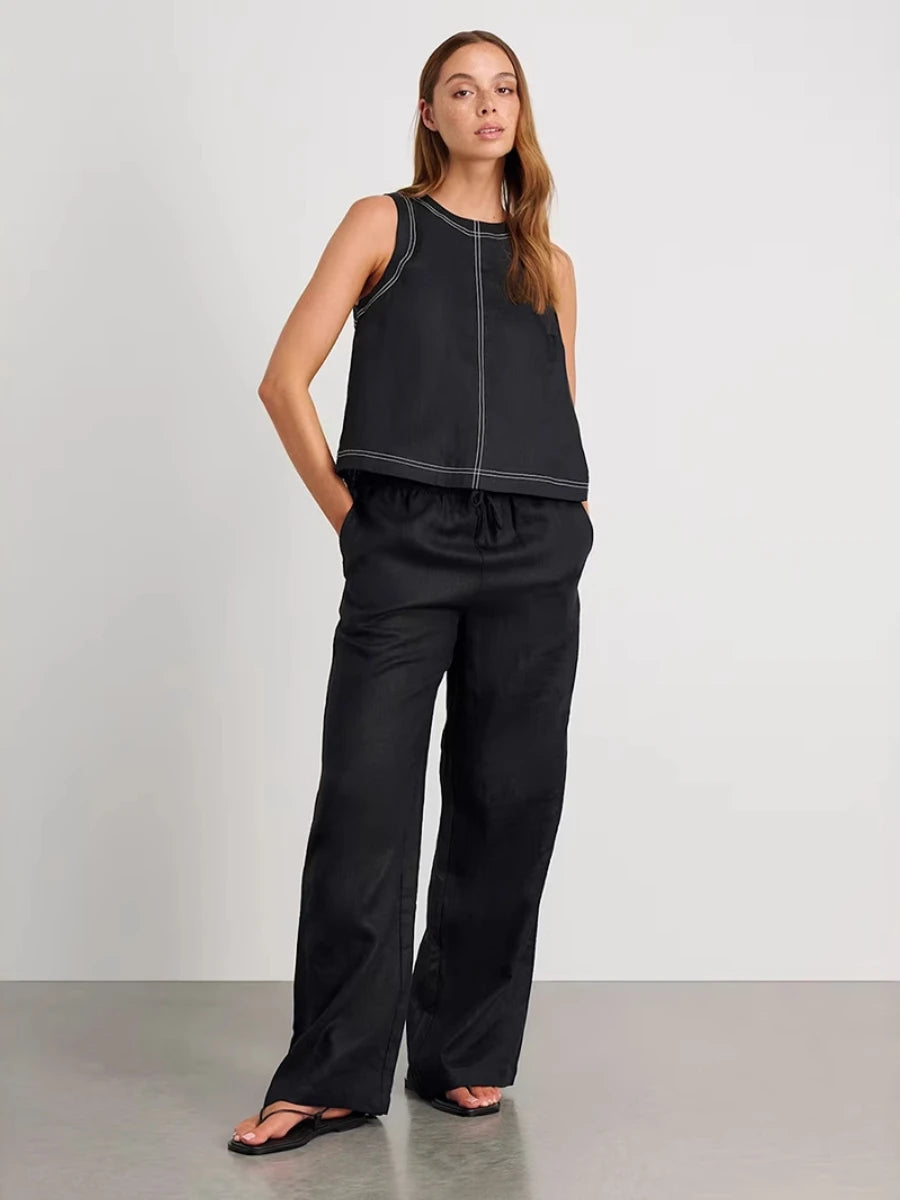 SOHO Spring Cotton Sleeveless Set