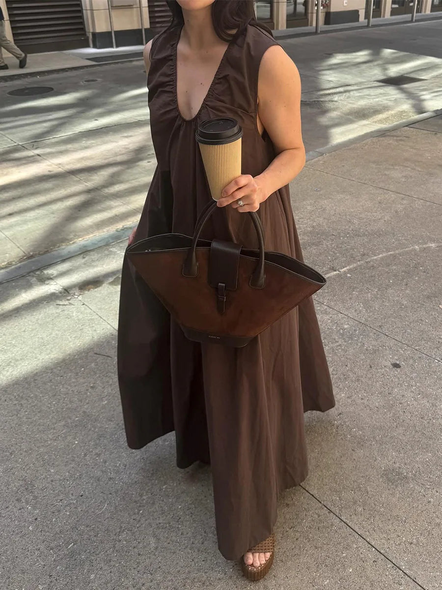 SOHO Summer Cotton Sleeveless Maxi Dress