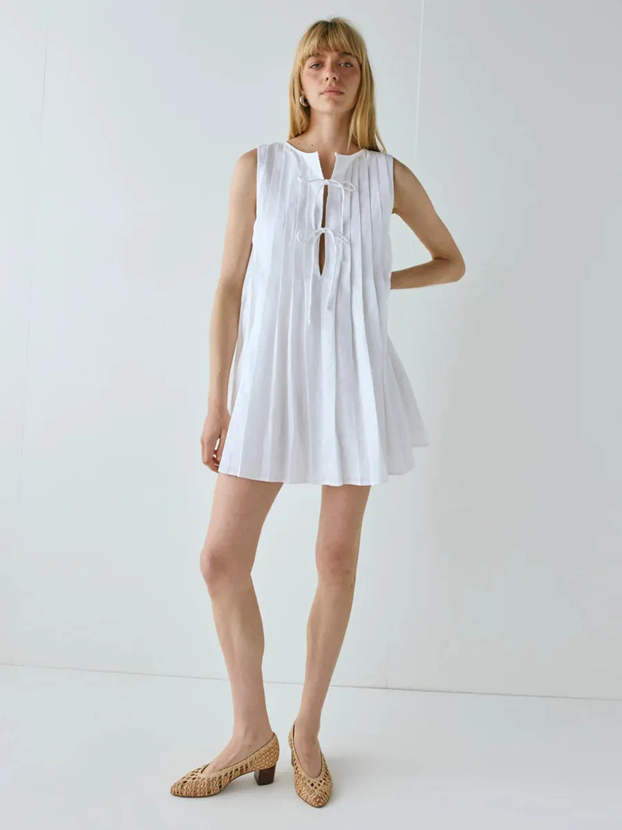 SOHO Summer Pleated Mini Dress (2)