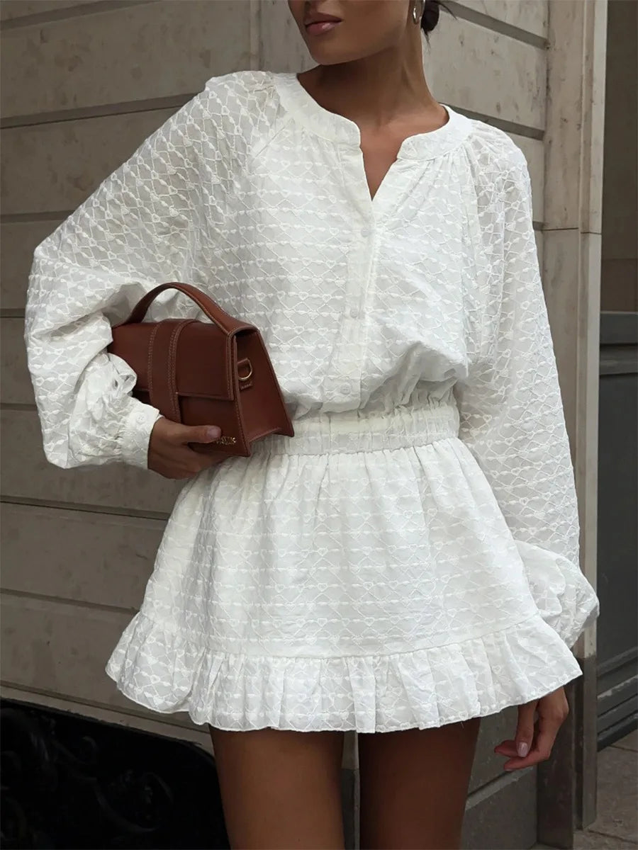 SOHO Spring Cotton Embroidered Dress