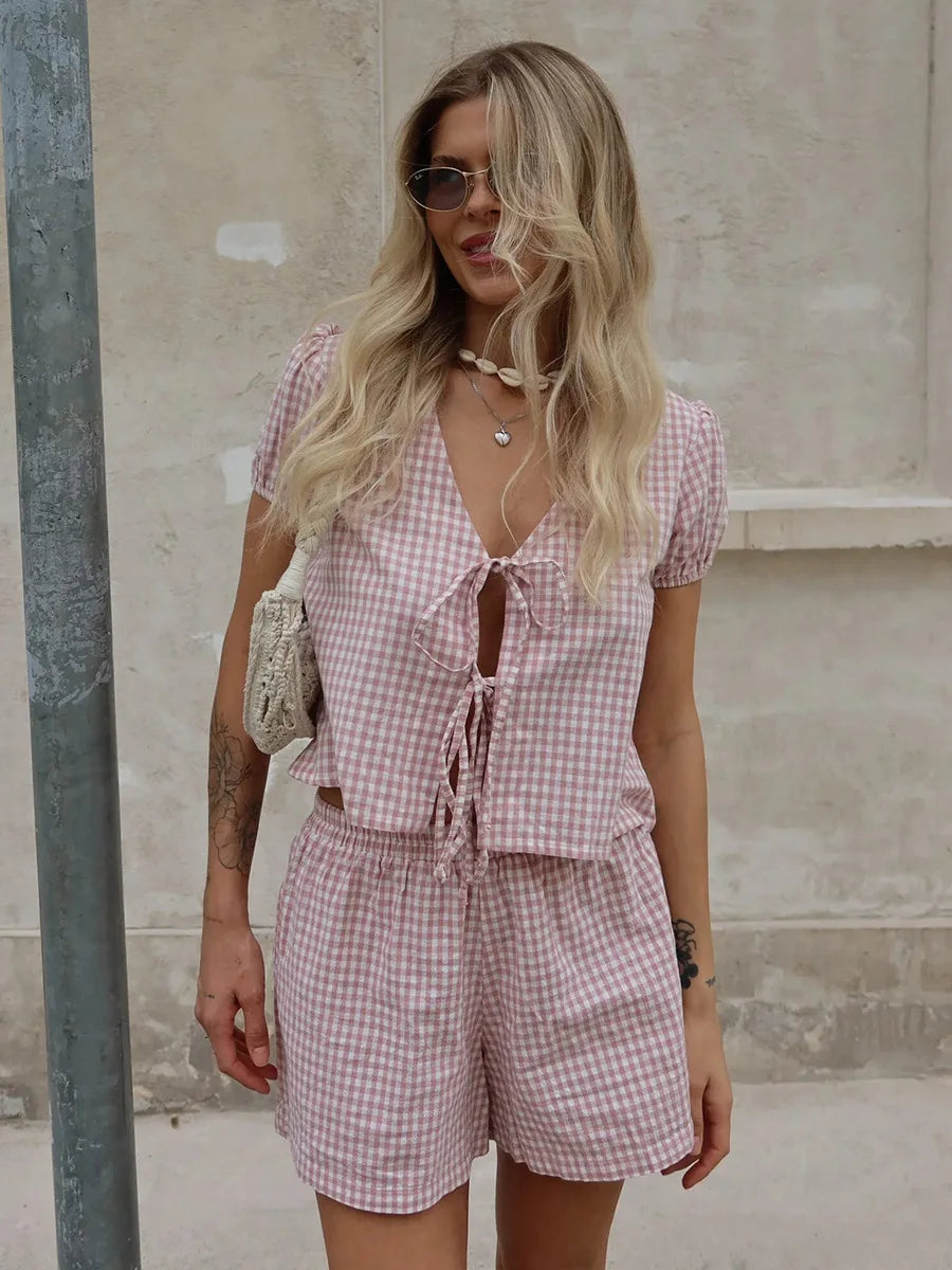 SOHO Summer Lace Short Sleeve Set