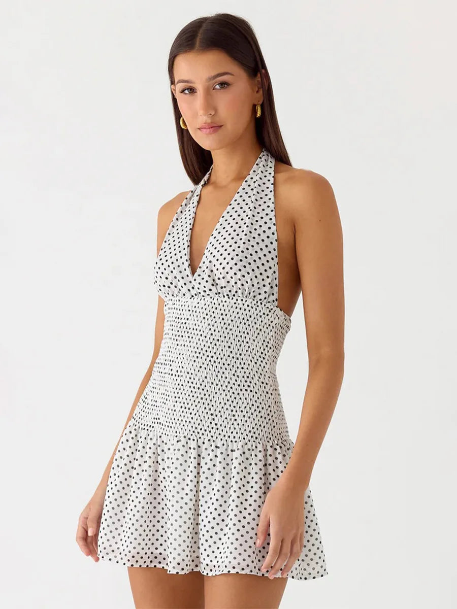 SOHO Summer Pleated Mini Dress