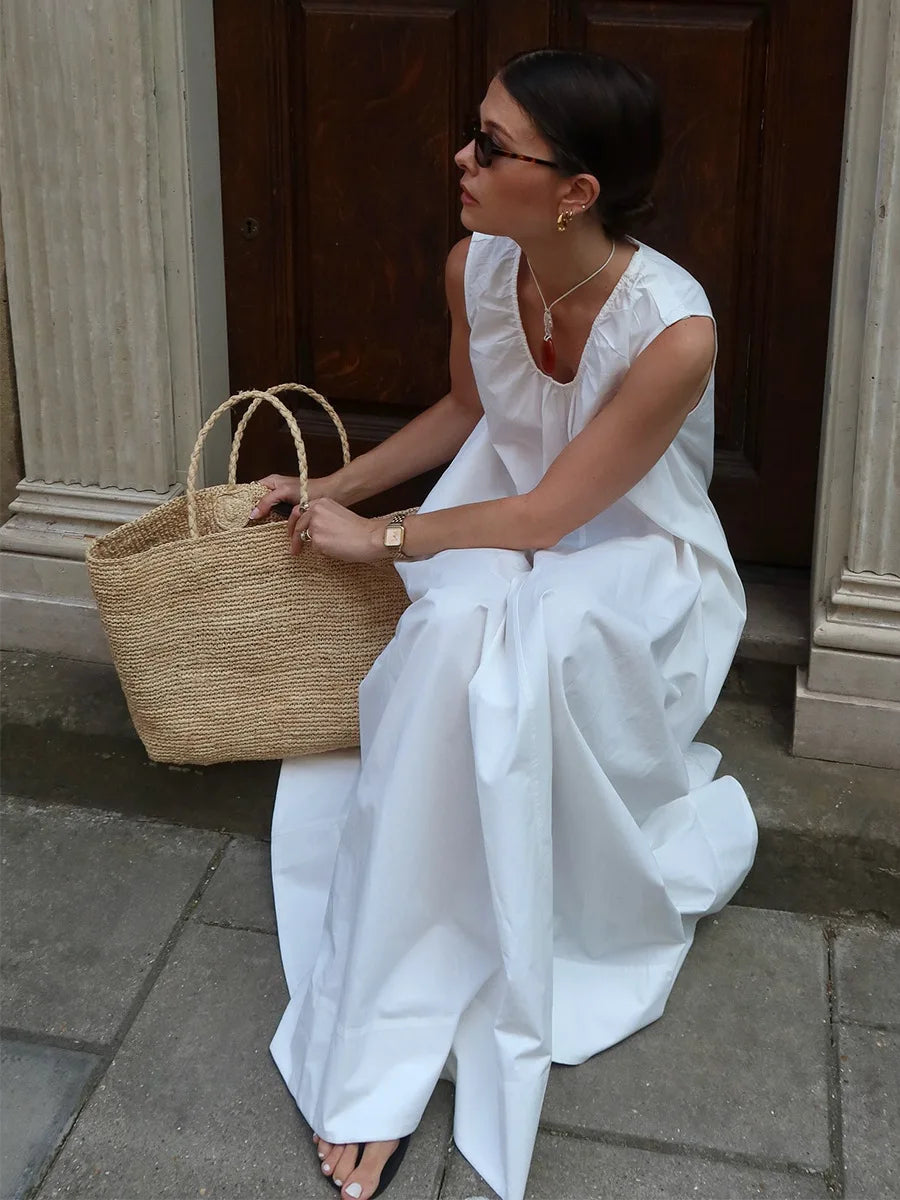 SOHO Summer Cotton Sleeveless Maxi Dress