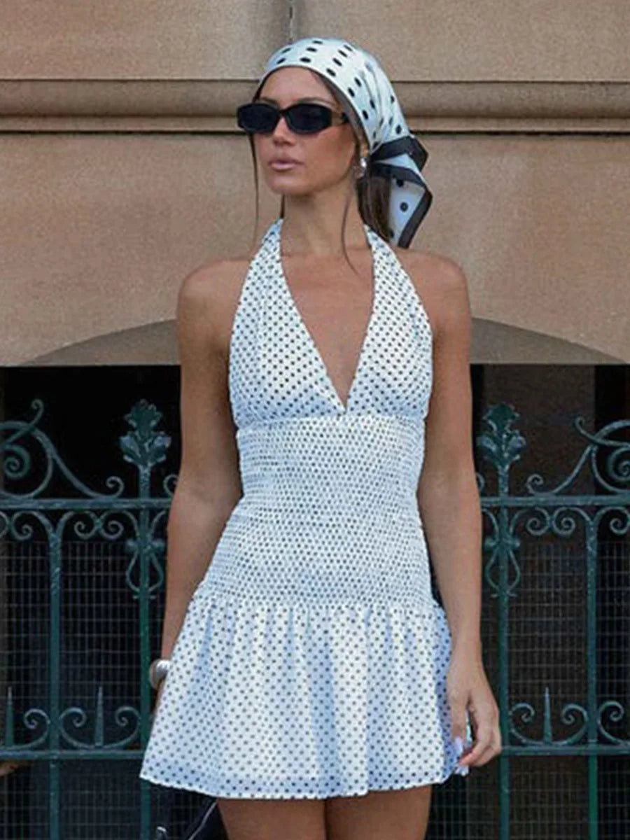 SOHO Summer Pleated Mini Dress